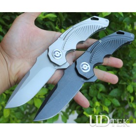 Half-sky fast opening folding knife (two-color bearing) all-steel handle UD2106539 